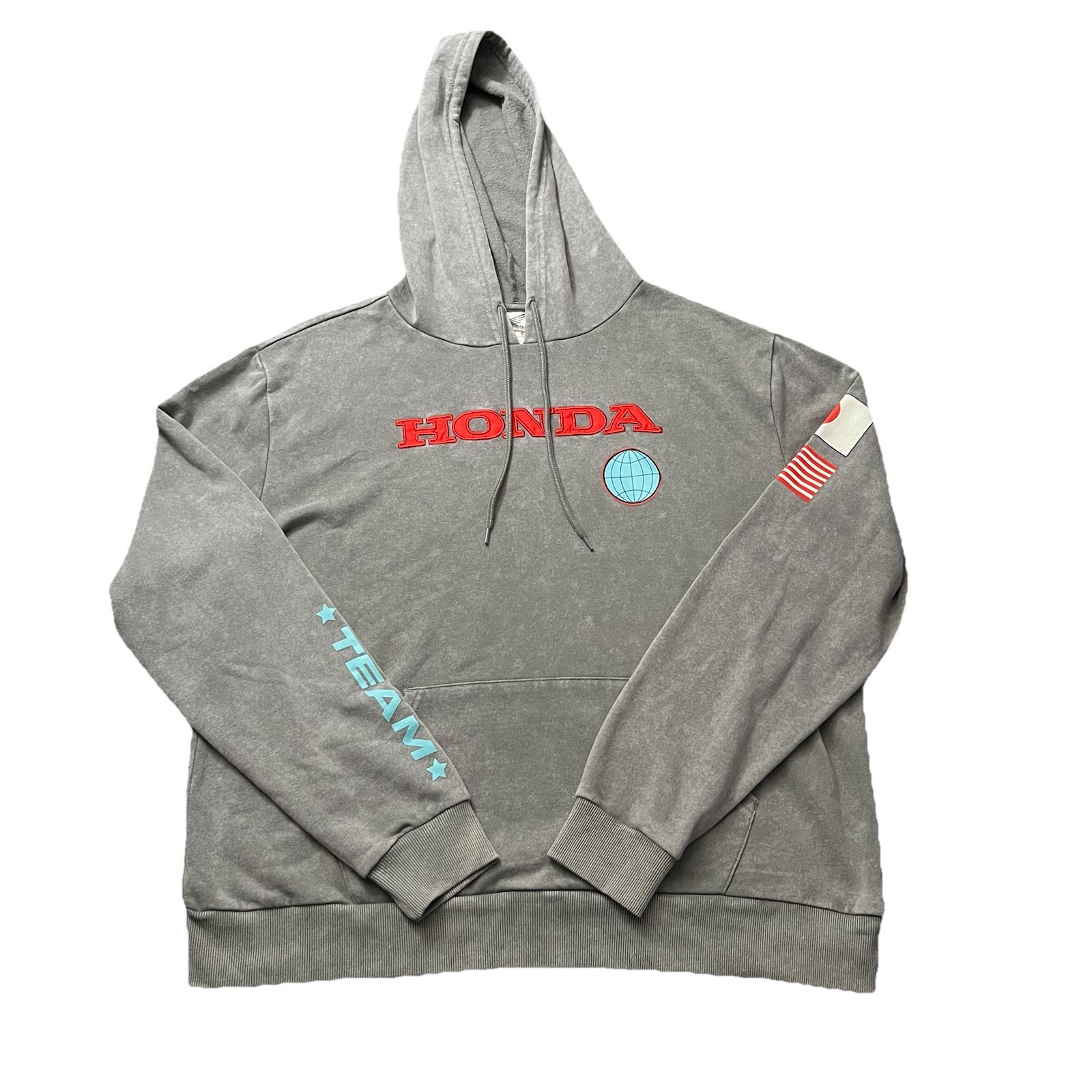 Official Honda Racing Team JDM Hoodie Sweater Extra Large Gray Blue Red