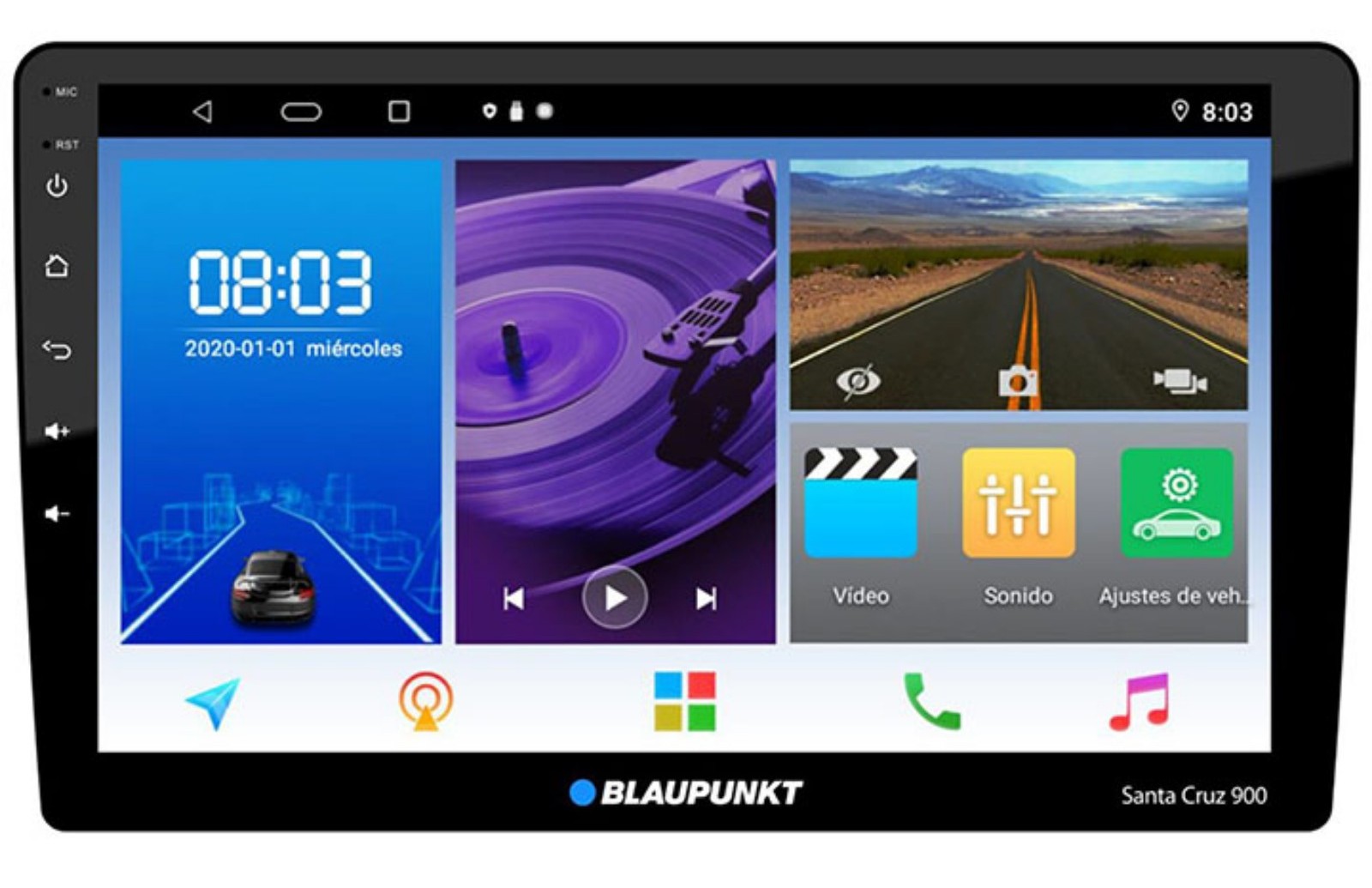 Blaupunkt 10.1″ Double DIN MECHLESS Fixed Face Touchscreen Receiver with Android