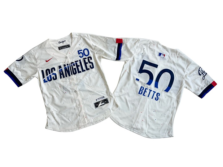 Women's Los Angeles Dodgers Mookie Betts Cream 2024 City Connect Limited Jersey