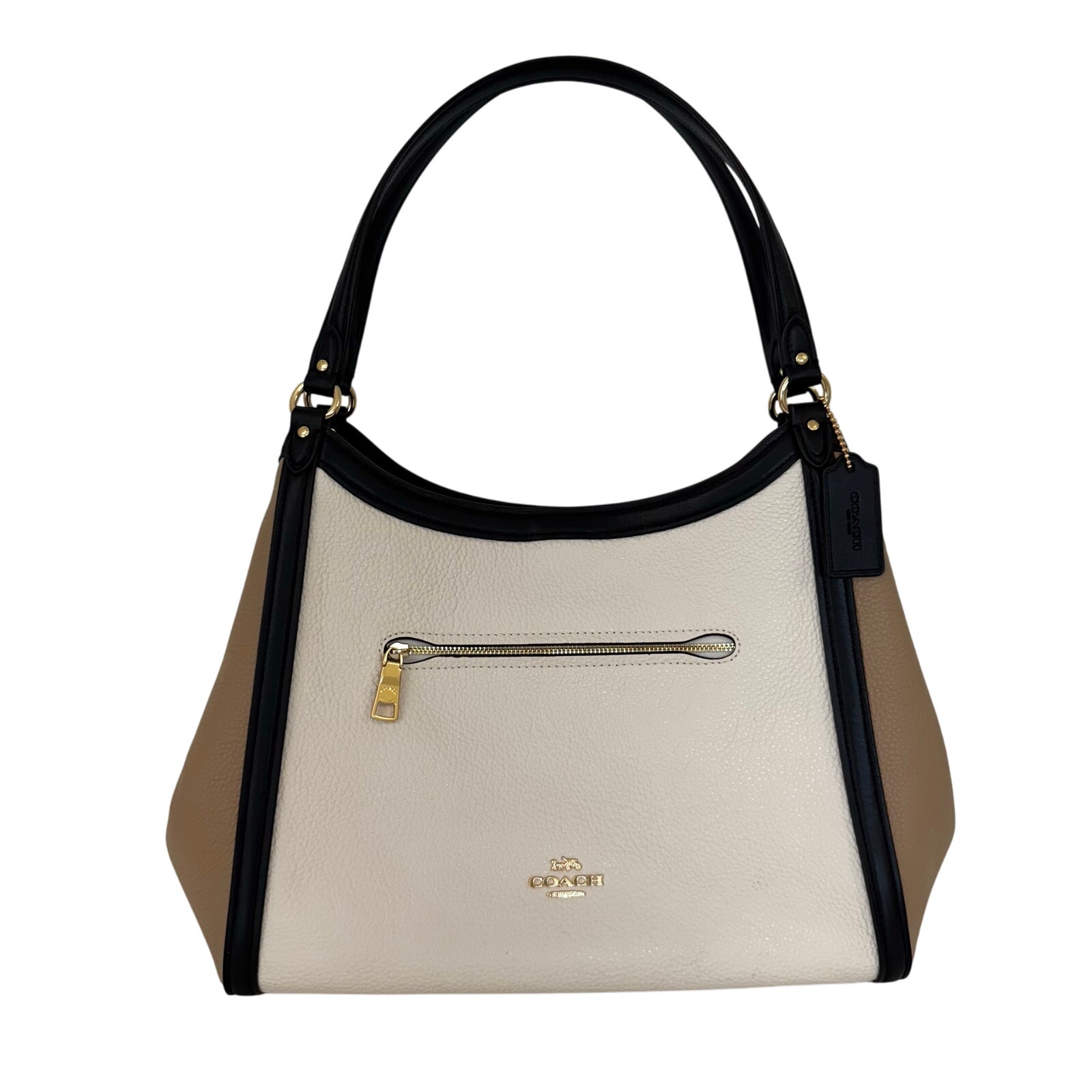 Coach Kristy Shoulder Leather Bag Colorblock Satchel Tote 06828