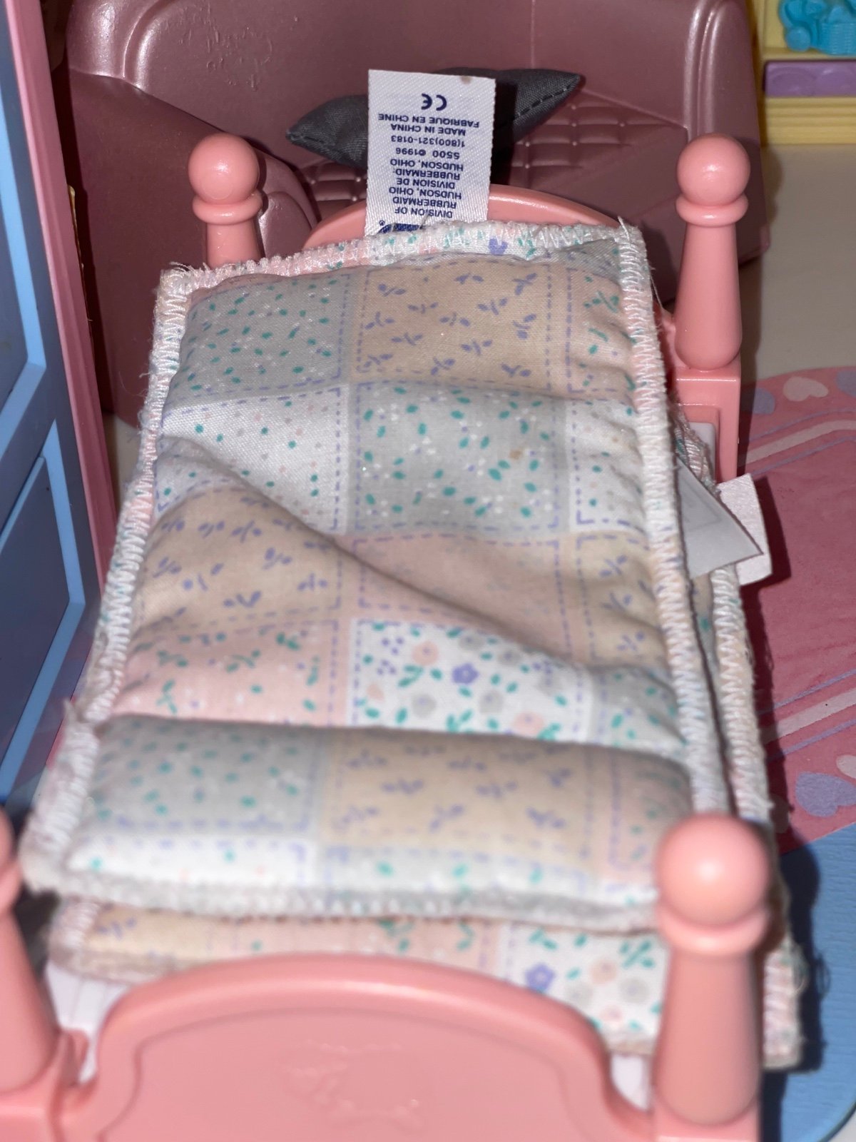Little Tikes twin set EUC blanket original dollhouse rare!