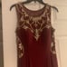 Betsy adam gown maroon