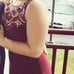 Betsy adam gown maroon