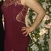Betsy adam gown maroon