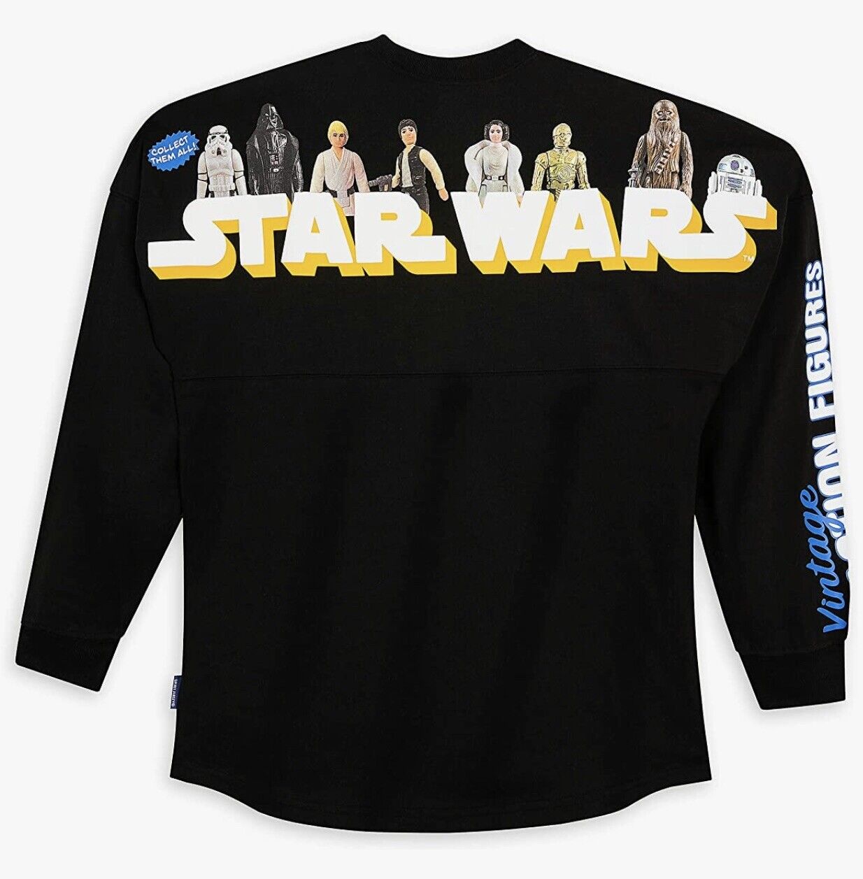 Disney Parks Star Wars Vintage Action Figure Jedi Spirit Jersey Adult Size XL