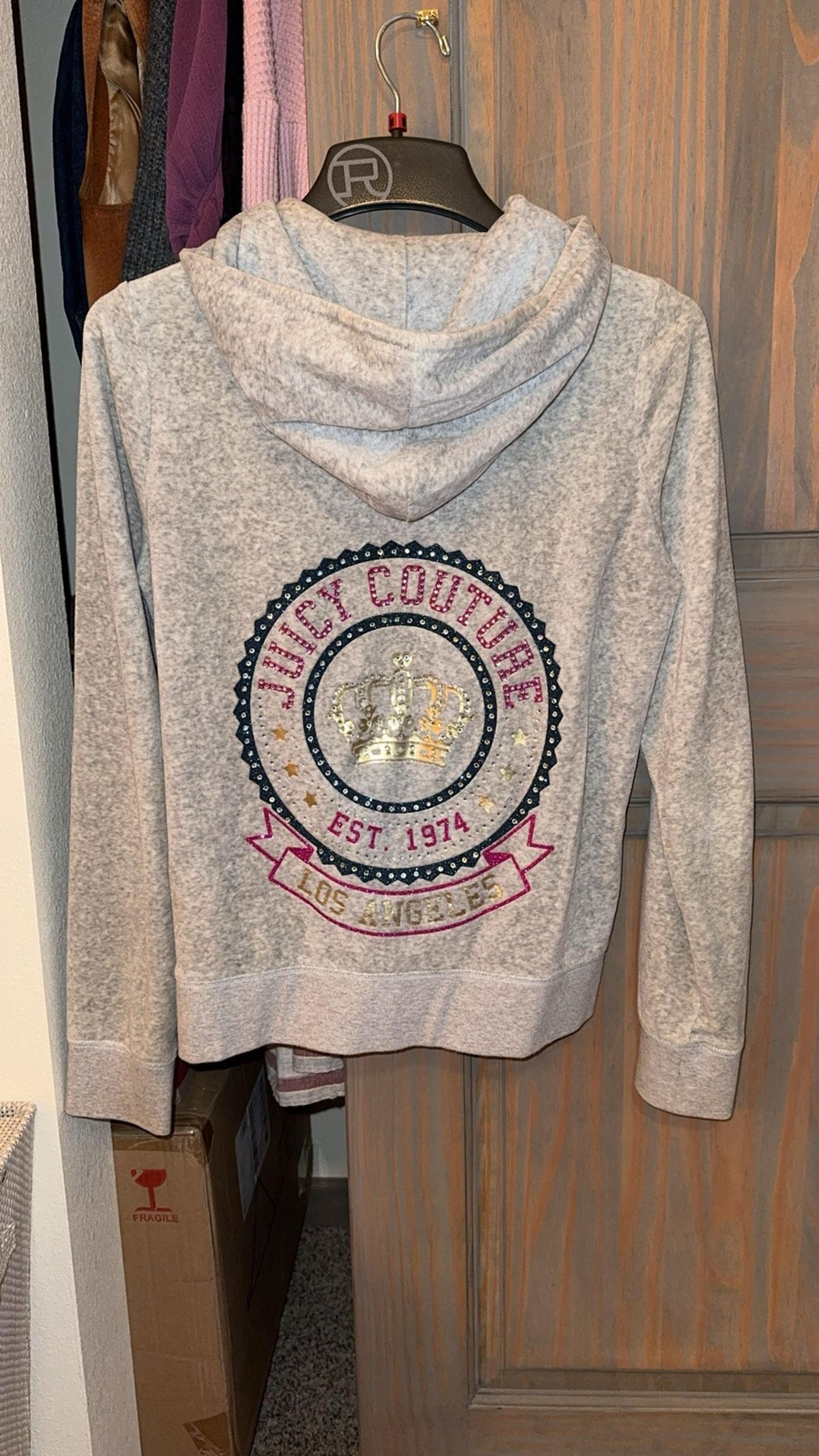 Juicy Couture Royal Crown Rhinestone Jacket