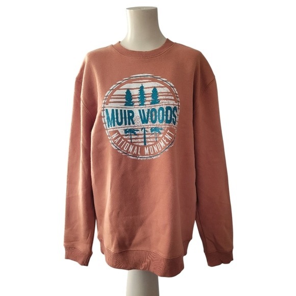 Muir Woods National Monument National Park Graphic Crewneck Sweatshirt Womens XL