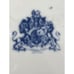 VICTORIA WARE IRONSTONE FLOW BLUE AND WHITE COOKIE JAR / BISCUIT JAR 9.5 TALL