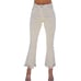 FRINGE HEM STRETCH FLARE PANTS 67108-67018-STONE-2 Medium