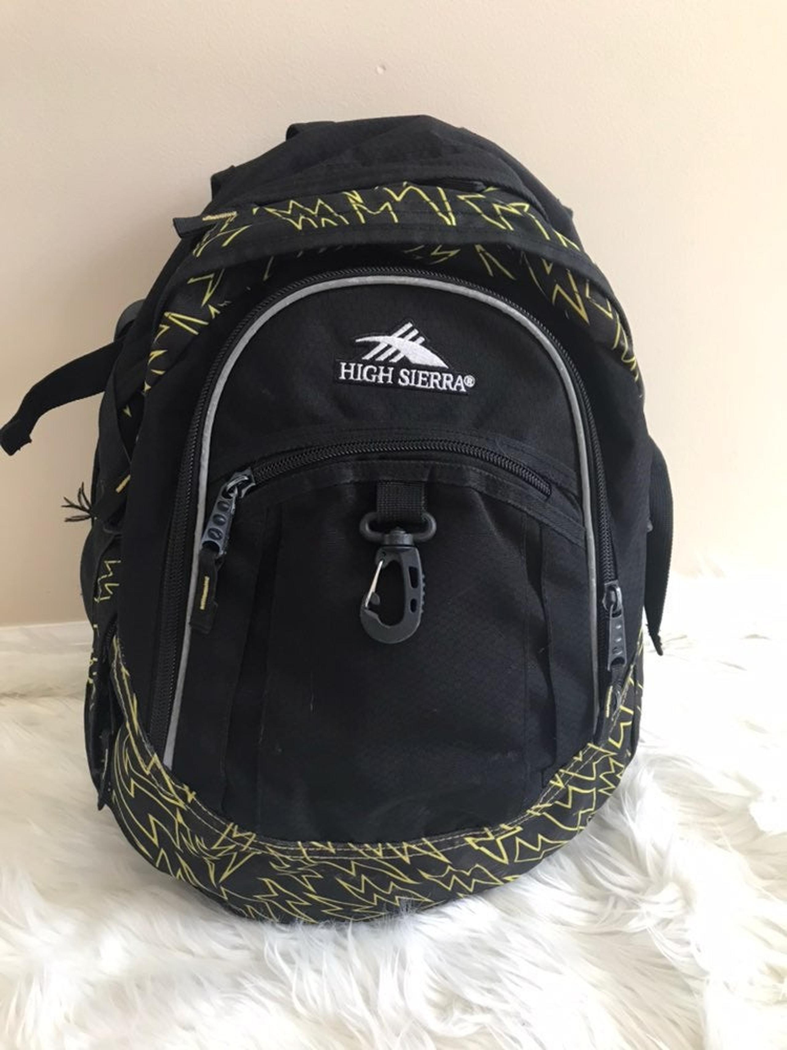 High Sierra Backpack Black & Yellow