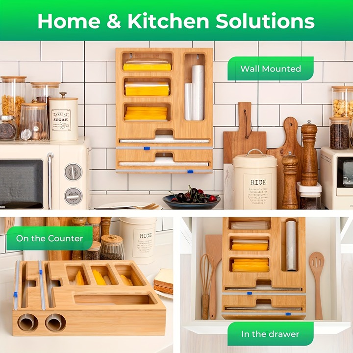 Bamboo Cling Film Cutting Boxes -S66Z