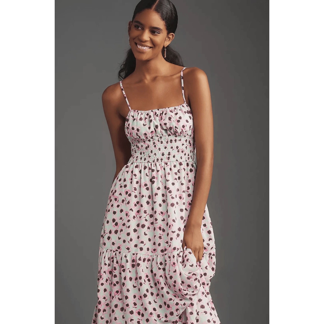 Womens Anthropologie Hutch Sleeveless Square-Neck A-Line Maxi Dress size XS Boho