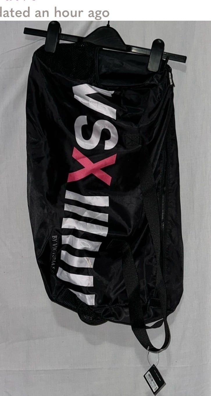 NWT black white & pink VSX duffle bag