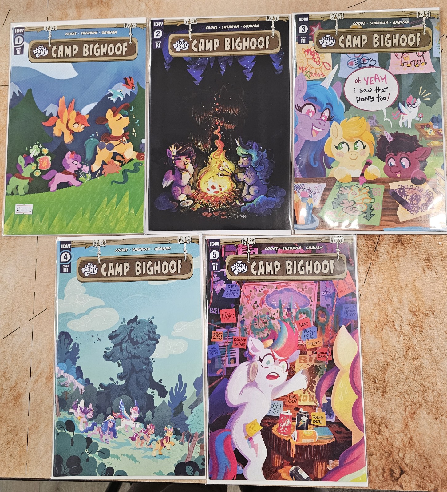 My Little Pony Camp Bighoof full run 1-5 all Ratio Variants. NEW