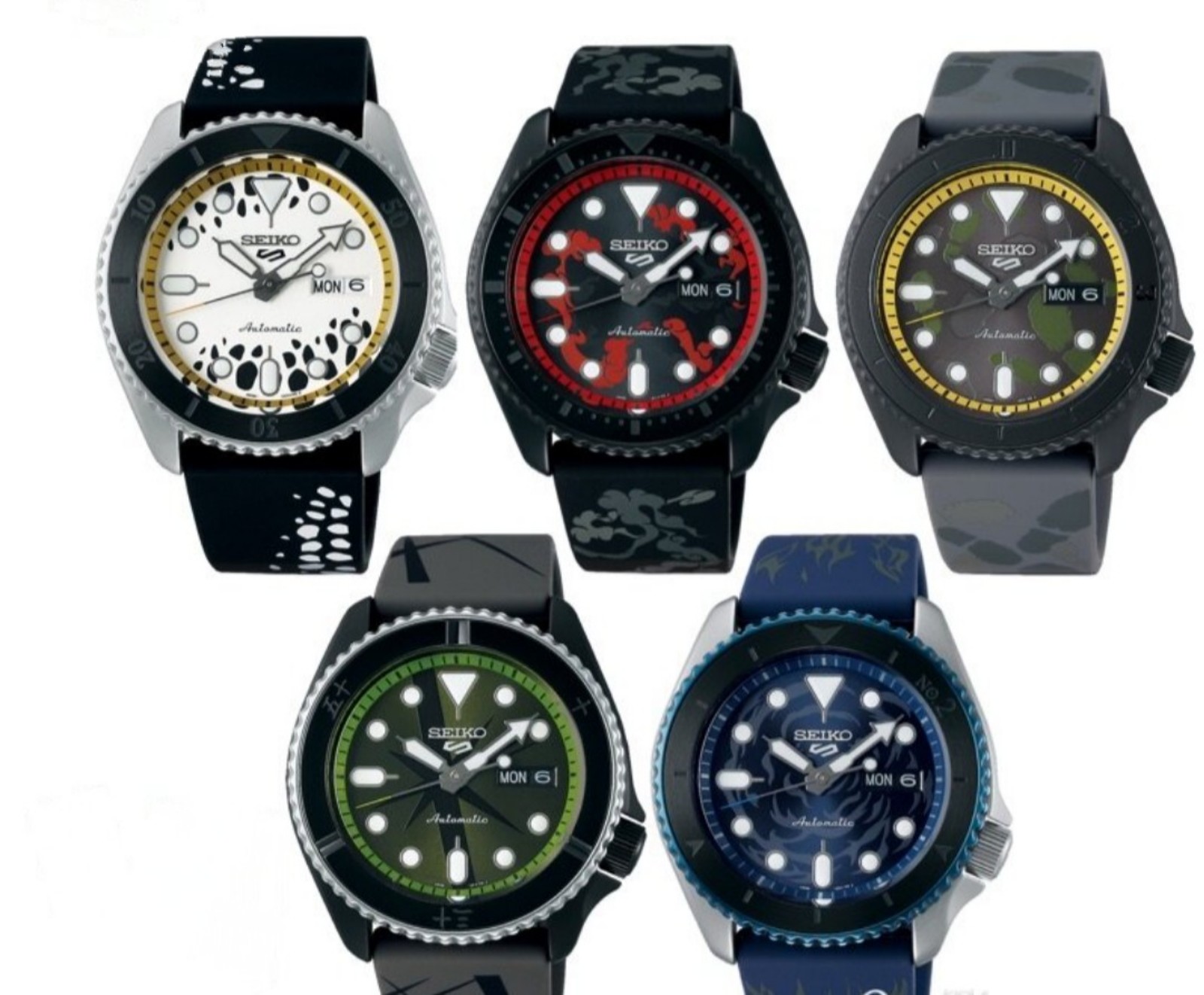 Seiko One Piece limited edition Lot of 5