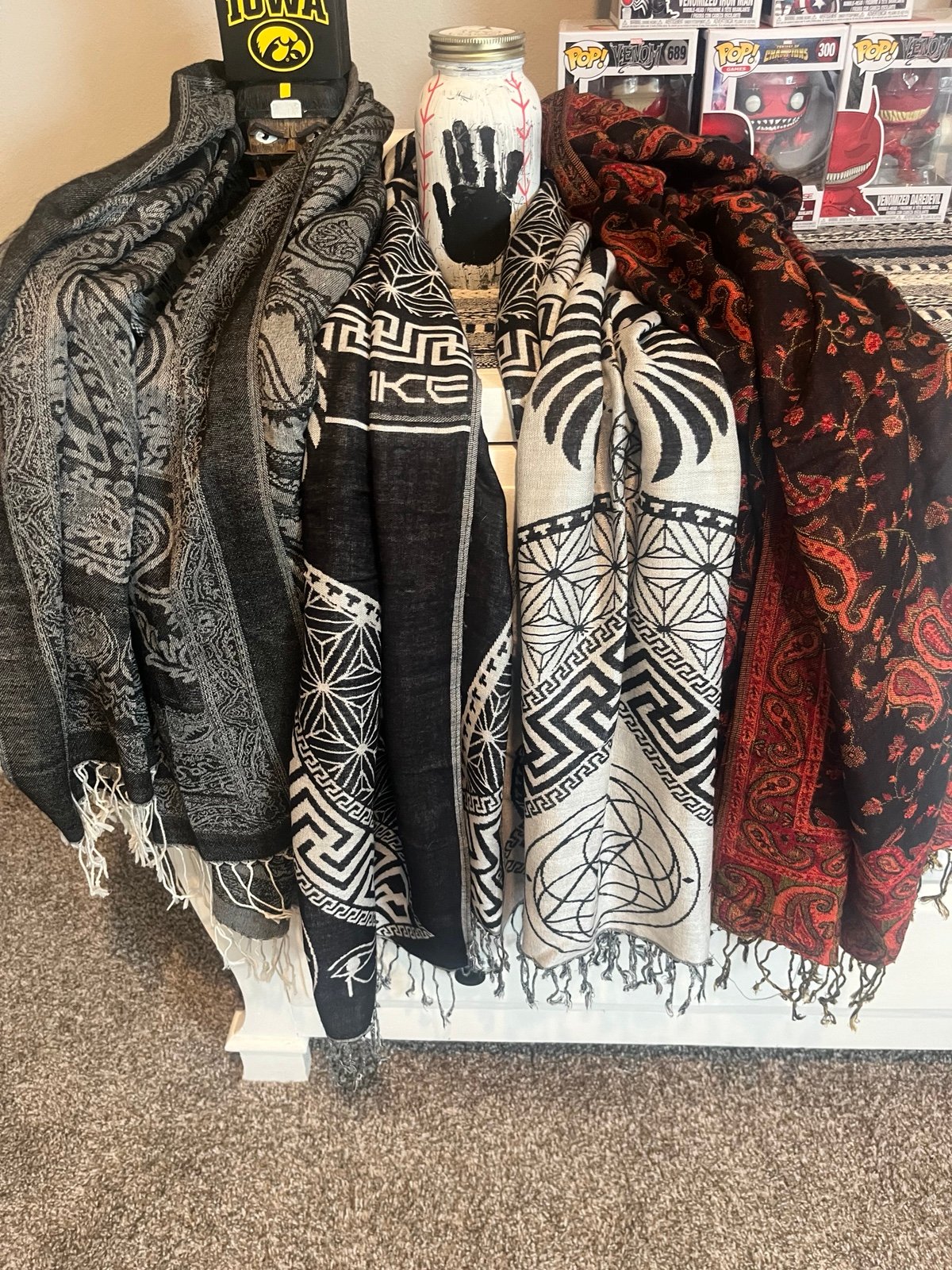 Pashmina scarf lot of 3 (rave / festival)