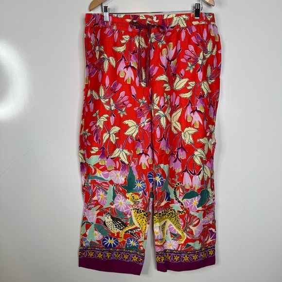 Anthropologie x Lil Sire Cheetah Dreams Pajama Pants Size Xlarge