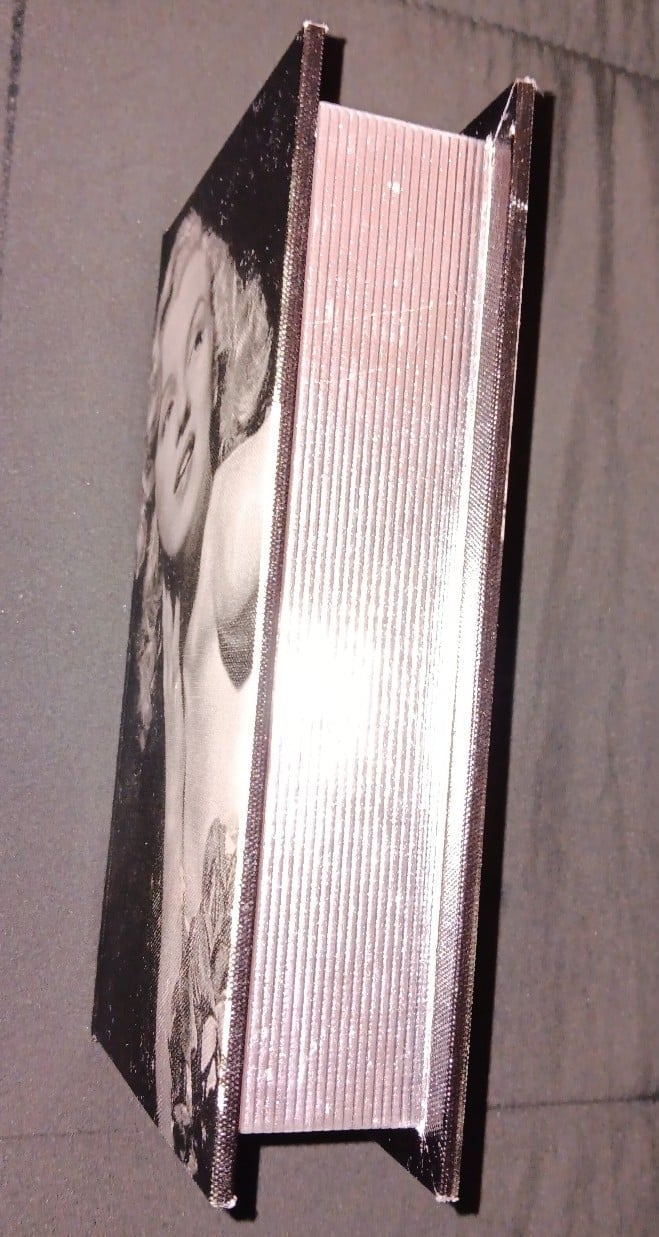 Marilyn Monroe Hollywood book stash box & Chanel scarf - detail