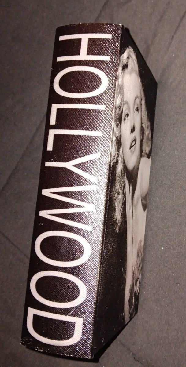 Marilyn Monroe Hollywood book stash box & Chanel scarf - detail