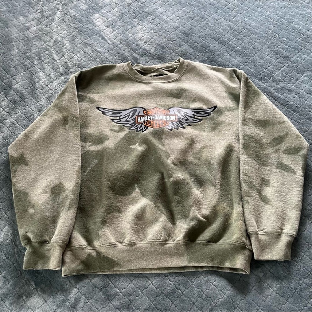 Harley-Davidson Green camo Graphic Sweatshirt M
