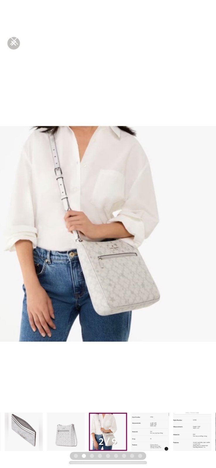 New Kate Spade Sparkle Floral Crossbody Bag