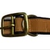 Embroidered Tan Leather Dog Collar Size 2XL