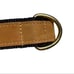 Embroidered Tan Leather Dog Collar Size 2XL