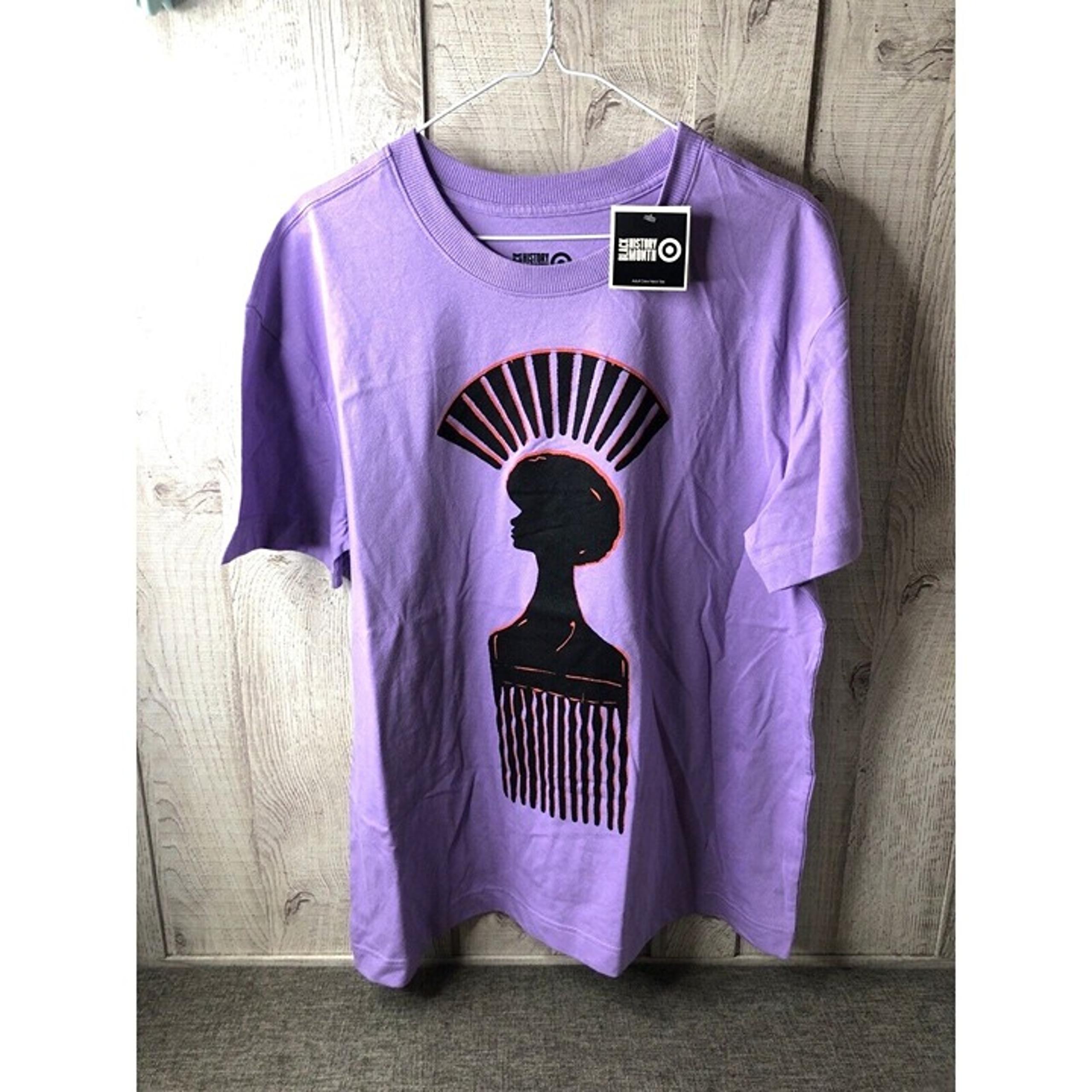 Black History Month Target Womens T Shirt Size XL Purple Short Sleeves