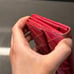 Chanel Red Long Stitched Wallet