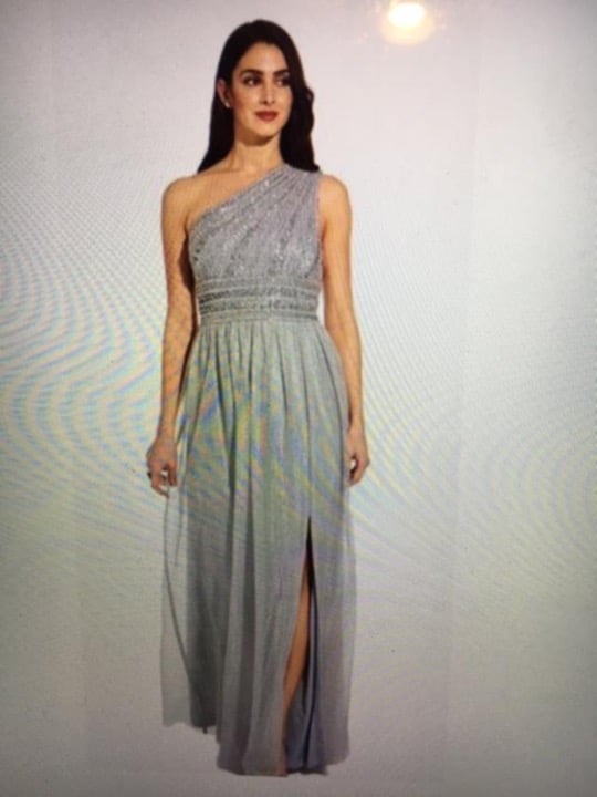 Adriana Papell Grey Gown New w/tags Sz 4