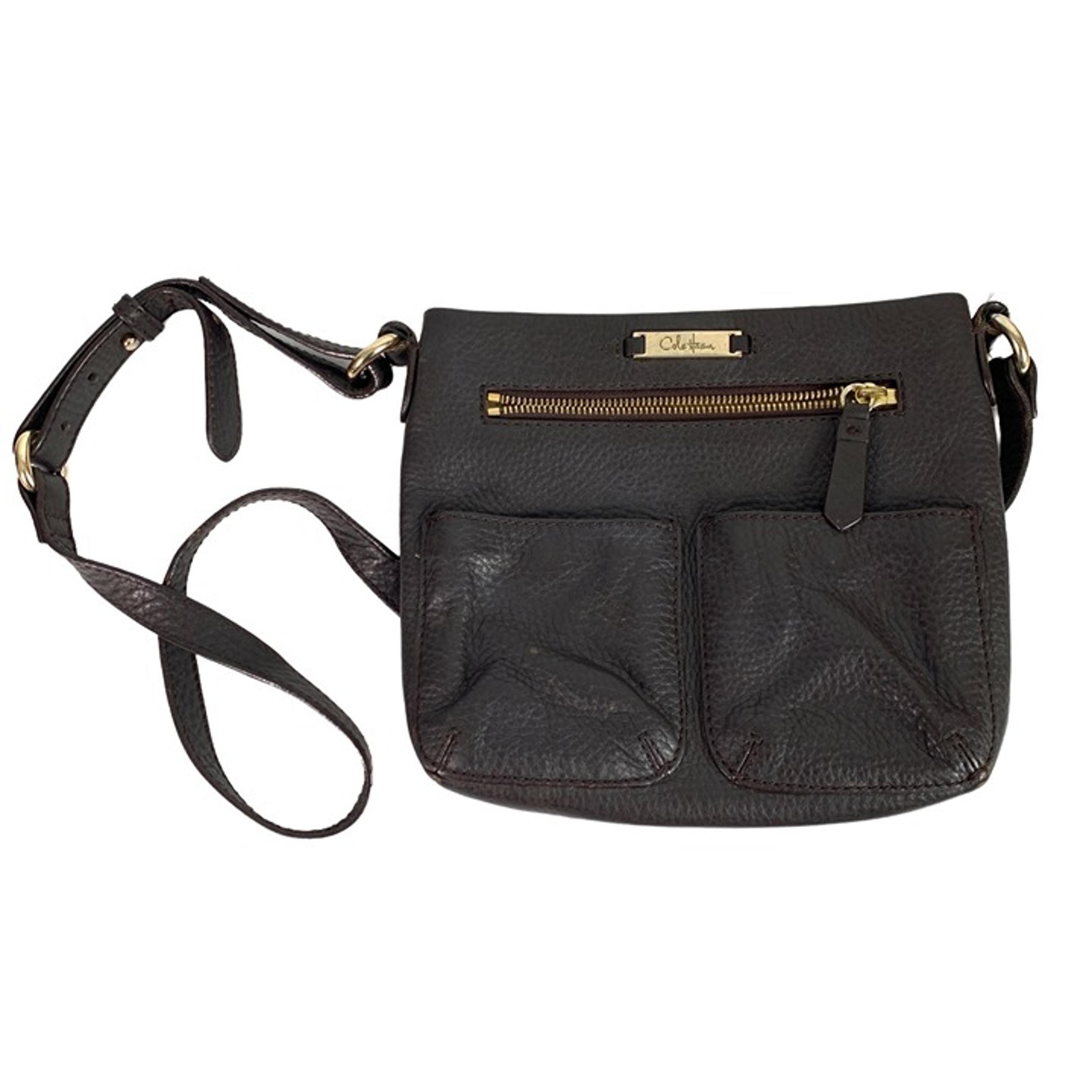 COLE HAAN Women's Brown Leather Mini Crossbody Bag