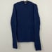blue ribbed vintage chunky cotton knit sweater