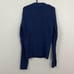 blue ribbed vintage chunky cotton knit sweater