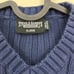 blue ribbed vintage chunky cotton knit sweater