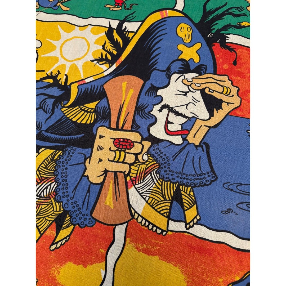 Vintage Children's Decor Pirate Fabric Cartoon New