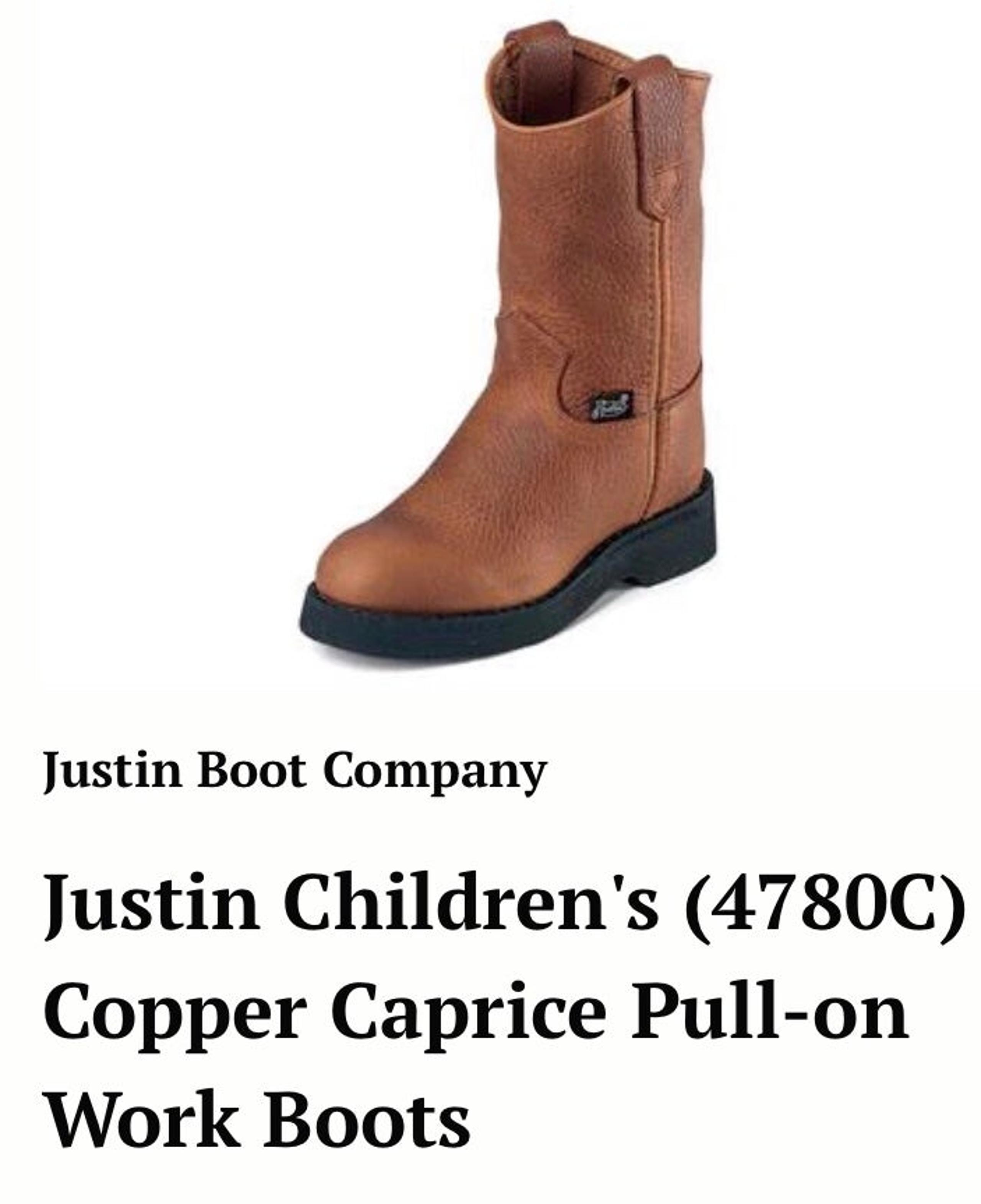 Justin Children's (4780C) Copper Caprice Pull-on Boots