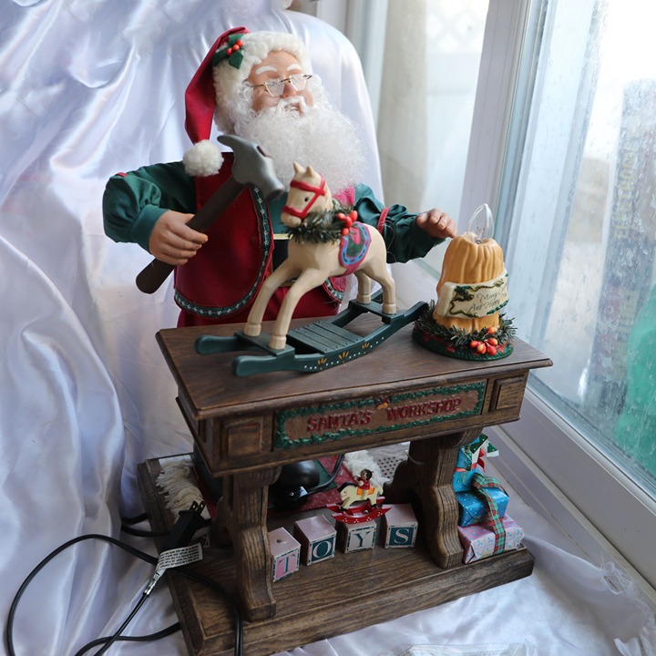 Animated Santa Old Toy Maker - Holiday Creations 1995 WORKS