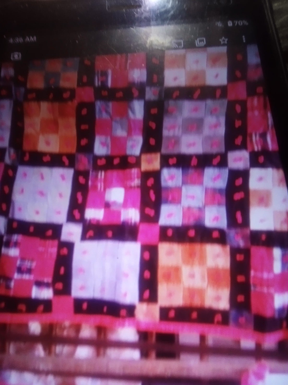 Vintage twin size homemade quilt