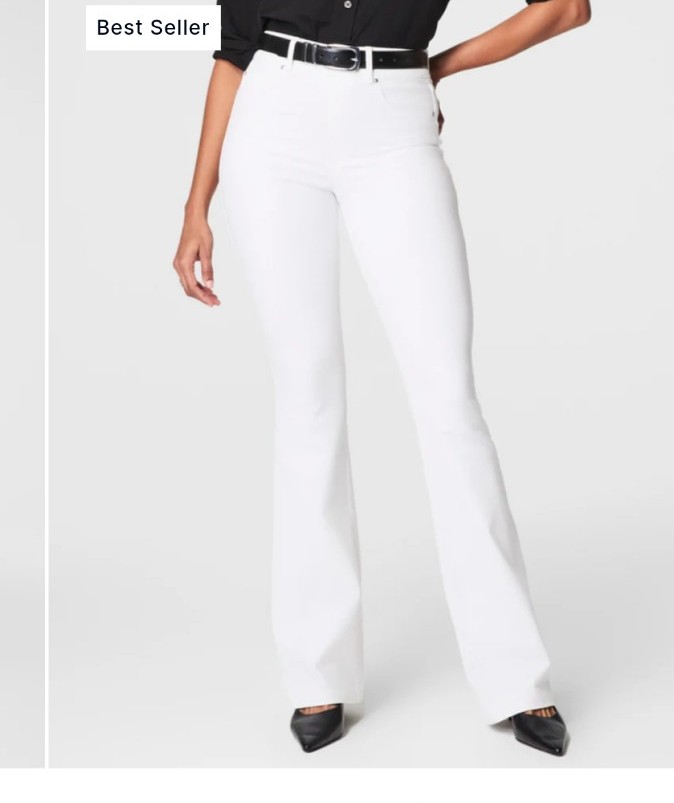 Spanx jens flared size m color white 31 petite