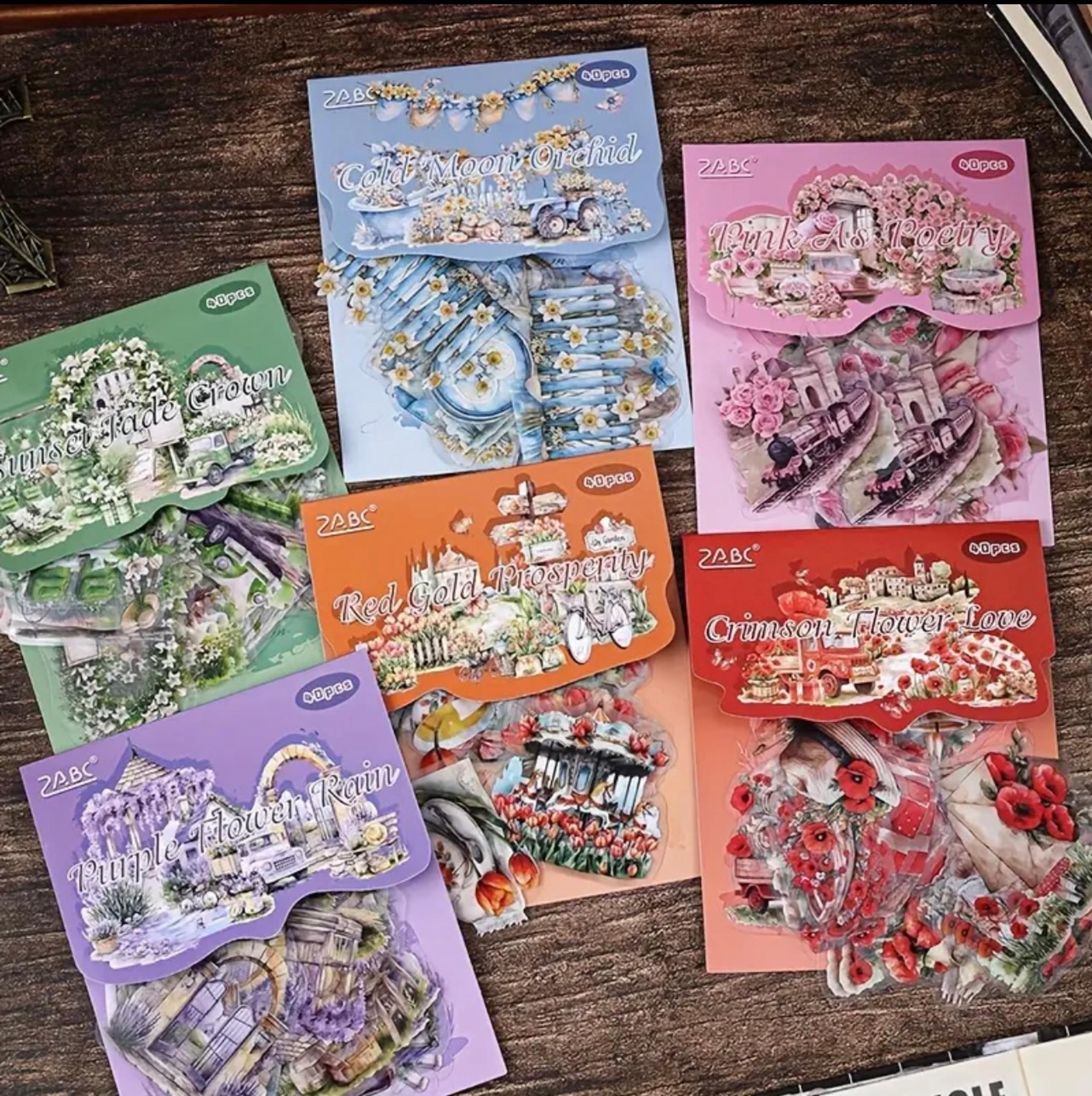 Dreamy Floral sticker set.
