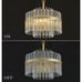 NEW! Q&S 6-Lights Gold Modern Crystal CHANDELIER Light Fixture, Round Glass