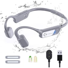 Bone Conduction Headphones Wireless Bluetooth Headset Waterproof Grey