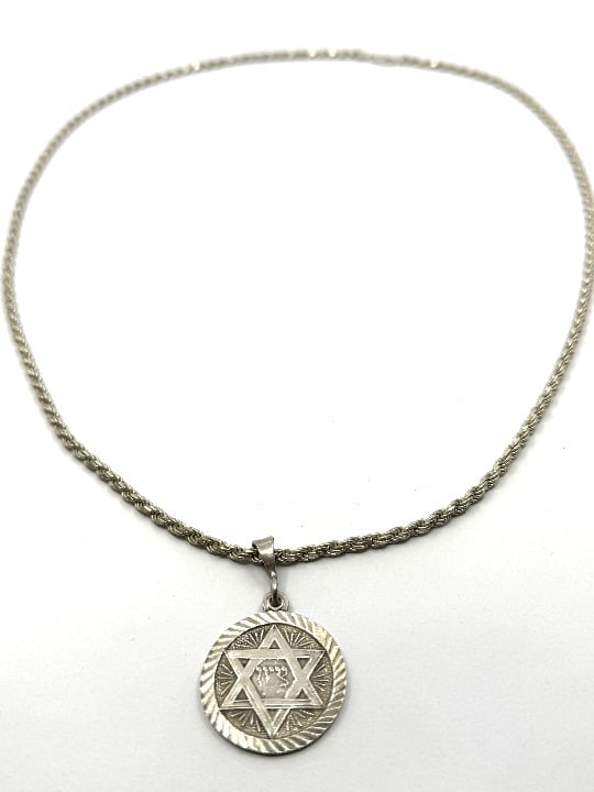 Vintage Sterling Silver Star Of David Necklace