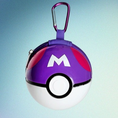 NEW - Pokemon 3D Master Ball 3D Carabiner Zip Pouch