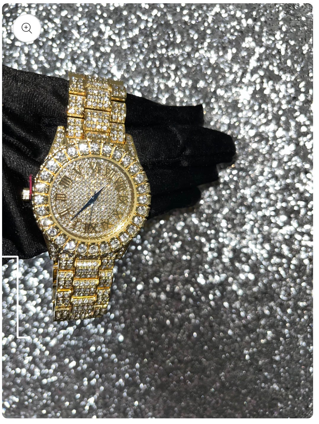 Gold icy watch