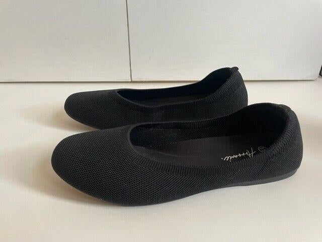 Arromic Flats Shoes for Women, Washable Round Toe Knit Ballet Flats Shoes