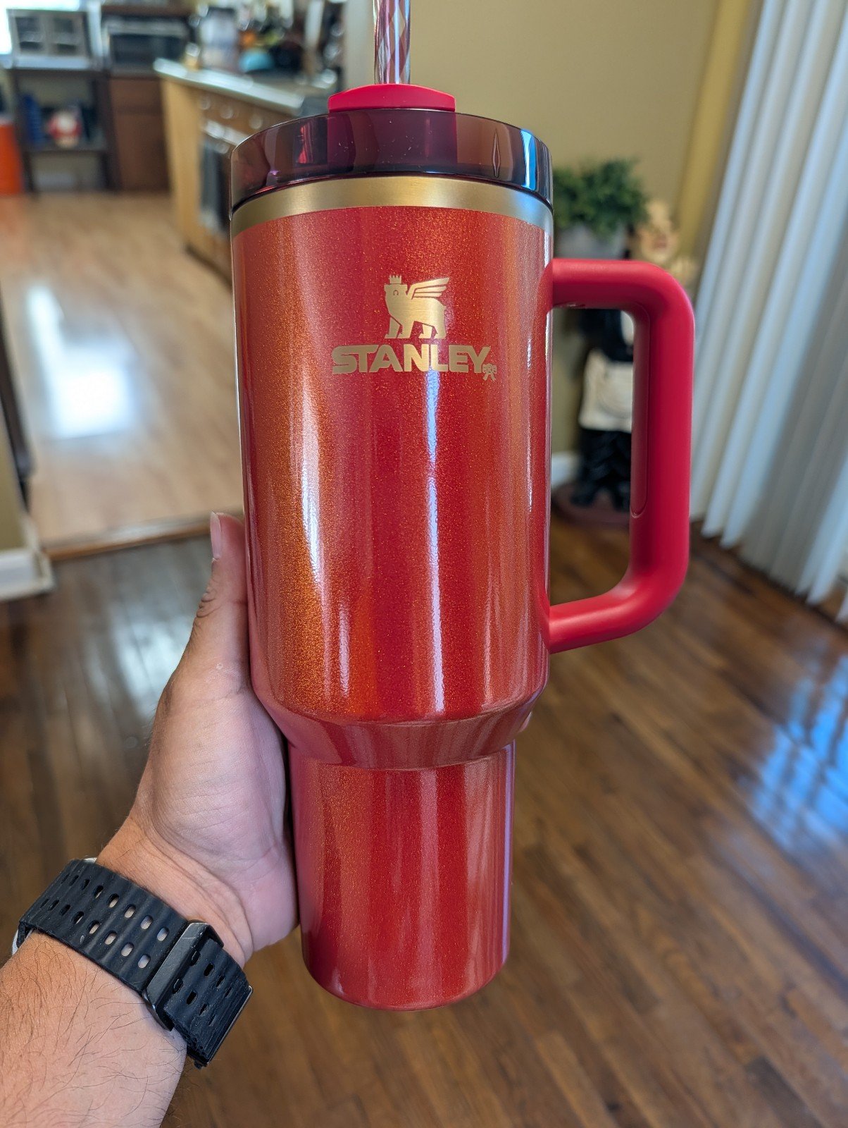 Stanley 40oz scarlet tinsel