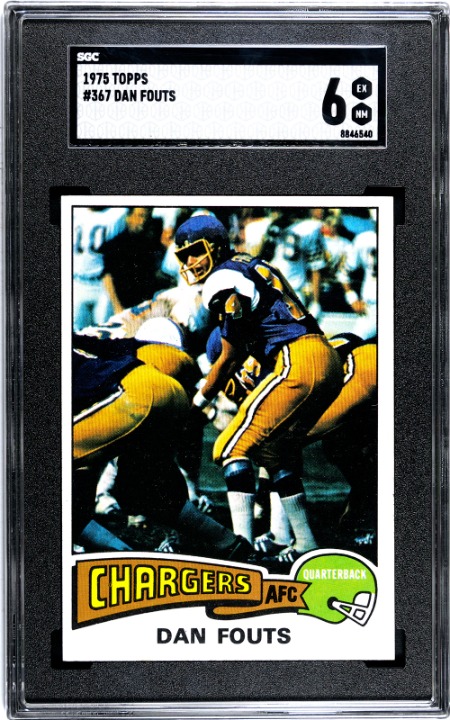 1975 Topps DAN FOUTS ROOKIE #367 Chargers SGC 6 EX/NM