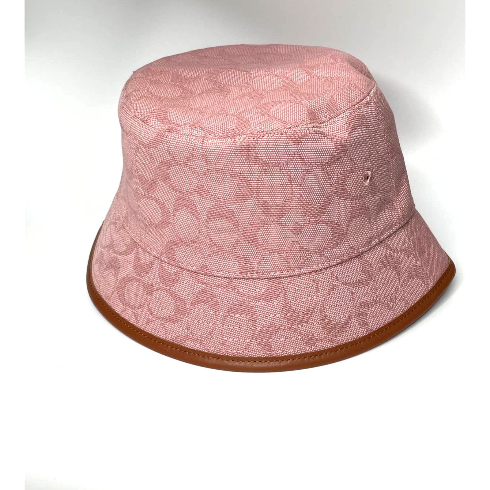 Coach Signature Jacquard Bucket Hat faded pink New