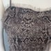Celo Brown Flowy Raw Edge Snakeskin Print Ribbon Strip Dress M